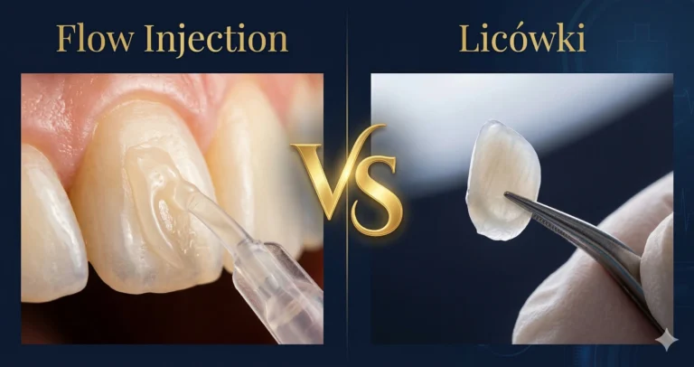 Porównanie flow injection i licówek porcelanowych — co wybrać do metamorfozy uśmiechu w 2026 roku